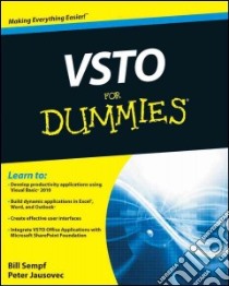 VSTO for Dummies libro in lingua di Sempf Bill, Jausovec Peter