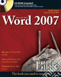 Microsoft Word 2007 Bible libro in lingua di Tyson Herb