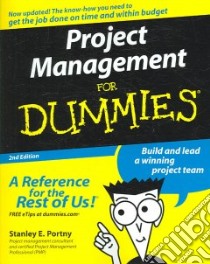Project Management for Dummies libro in lingua di Stanley E Portny
