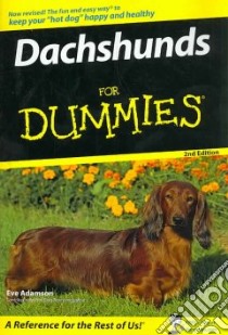 Dachshunds for Dummies libro in lingua di Adamson Eve