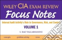 Wiley CIA Exam Review Focus Notes libro in lingua di Vallabhaneni S. Rao