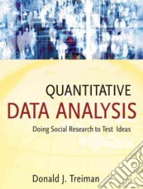 Quantitative Data Analysis libro in lingua di Treiman Donald J.