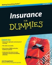 Insurance for Dummies libro in lingua di Hungelmann Jack