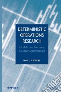 Deterministic Operations Research libro in lingua di Rader David J. Jr.