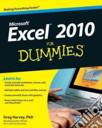 Excel 2010 for Dummies libro in lingua di Harvey Greg