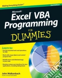 Excel VBA Programming For Dummies libro in lingua di Walkenbach John