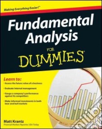 Fundamental Analysis for Dummies libro in lingua di Krantz Matt