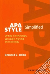 APA Style Simplified libro in lingua di Beins Barnard C.