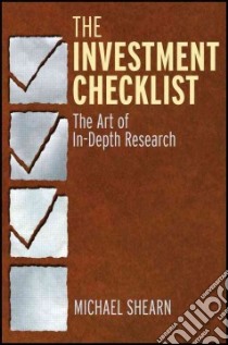The Investment Checklist libro in lingua di Shearn Michael