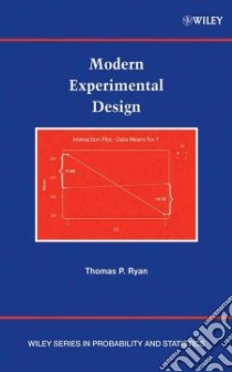 Modern Experimental Design libro in lingua di Ryan Thomas P. (NA)