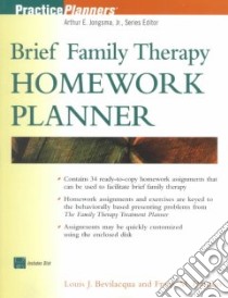 Brief Family Therapy Homework Planner libro in lingua di Bevilacqua Louis J., Dattilio Frank M.