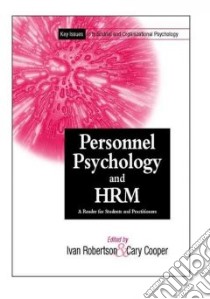 Personnel Psychology and Human Resource Management libro in lingua di Cooper Cary L. (EDT), Robertson Ivan (EDT)
