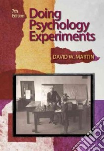 Doing Psychology Experiments libro in lingua di Martin David W.