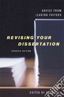 Revising Your Dissertation libro in lingua di Luey Beth (EDT), Thatcher Sandford G. (FRW)