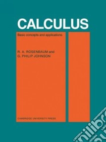 Calculus libro in lingua di Rosenbaum R. A., Johnson G. Philip