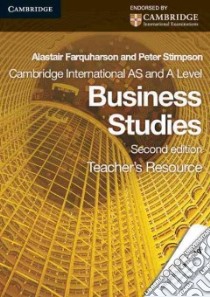 Cambridge International As and a Level Business Studies Teacher's Resource libro in lingua di Stimpson Peter, Farquharson Alastair
