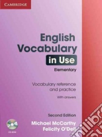 Mccarthy Eng. Voc. In Use Elem 2ed W/a+cd-rom libro in lingua di McCarthy Michael, O'Dell Felicity