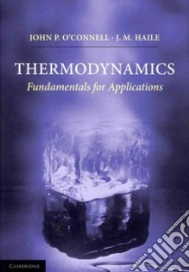 Thermodynamics libro in lingua di J P O'Connell