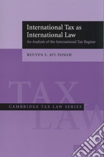 International Tax As International Law libro in lingua di Avi-yonah Reuven