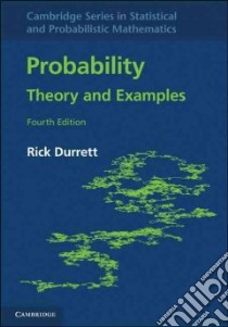 Probability libro in lingua di Durrett Rick