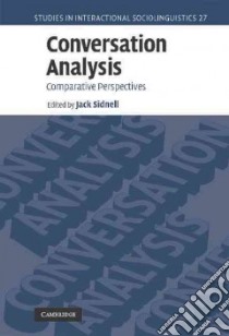 Conversation Analysis libro in lingua di Sidnell Jack (EDT)
