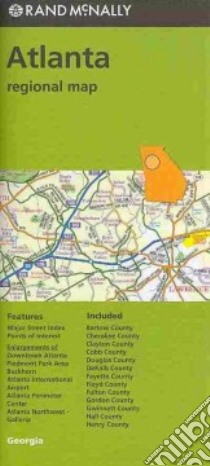 Rand Mcnally Atlanta Regional Map libro in lingua di Rand McNally and Company (COR)