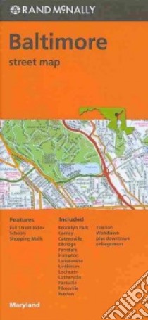 Rand McNally Baltimore Street Map libro in lingua di Rand McNally and Company (COR)