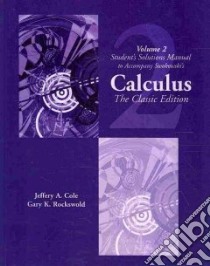 Calculus libro in lingua di Cole Jeffery A., Rockswold Gary K.