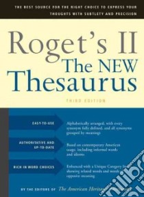Roget's II the New Thesaurus libro in lingua di American Heritage Publishing Company (EDT)