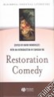 Restoration Comedy libro in lingua di Wu Duncan (EDT)