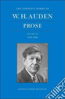 Prose libro in lingua di Auden W. H., Mendelson Edward (EDT)