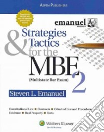 Strategies & Tactics for the MBE 2 libro in lingua di Emanuel Steven L.