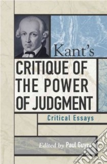 Kant's Critique of the Power of Judgment libro in lingua di Guyer Paul (EDT), Zangwill Nick (CON), Janaway Christopher (CON), Savile Anthony (CON)