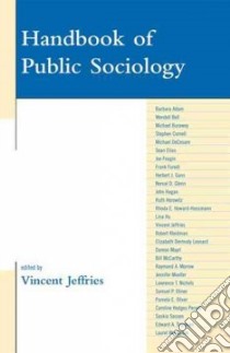 Handbook of Public Sociology libro in lingua di Jeffries Vincent (EDT)