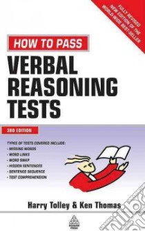 How to Pass Verbal Reasoning Tests libro in lingua di Harry Tolley