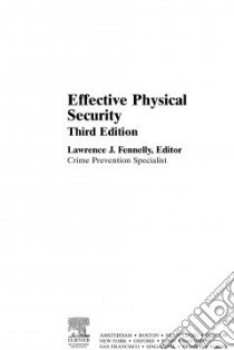 Effective Physical Security libro in lingua di Lawrence J Fennelly