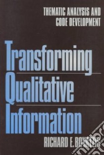 Transforming Qualitative Information libro in lingua di Boyatzis Richard E.