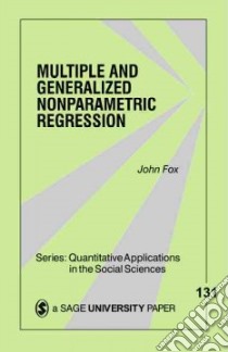 Nonparametric Simple Regression libro in lingua di Fox John