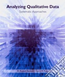 Analyzing Qualitative Data libro in lingua di Bernard H. Russell, Ryan Gery W.