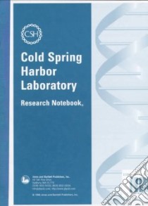 Cold Spring Harbor Laboratory Research Notebook libro in lingua di Jones & Bartlett (EDT)