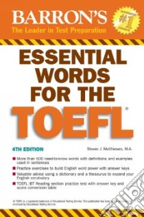 Barron's Essential Words for the Toefl libro in lingua di Matthiesen Steven J.