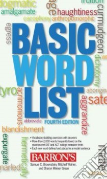 Basic Word List libro in lingua di Brownstein Samuel C., Weiner Mitchell, Green Sharon Weiner