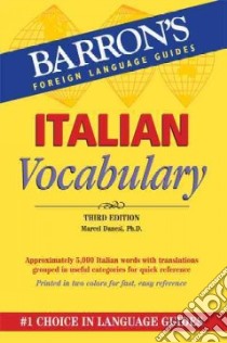 Italian Vocabulary libro in lingua di Marcel Danesi