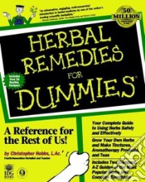 Herbal Remedies for Dummies libro in lingua di Hobbs Christopher