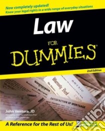 Law for Dummies libro in lingua di Ventura John