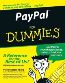 PayPal for Dummies libro in lingua di Victoria Rosenborg