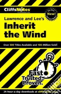 Cliffsnotes Lawrence and Lee's Inherit the Wind libro in lingua di Pavlos Suzanne