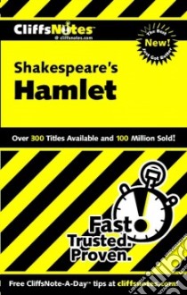 Cliffsnotes Shakespeare's Hamlet libro in lingua di Stockton Carla Lynn