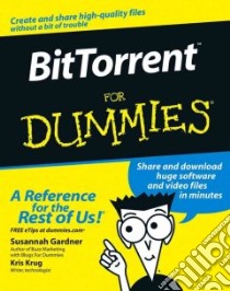 BitTorrent for Dummies libro in lingua di Susannah Gardner