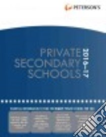 Private Secondary Schools 2016-2017 libro in lingua di Peterson's (COR)